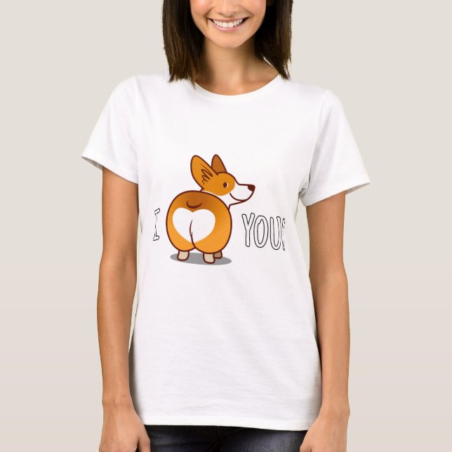 Corgi - I love you T-Shirt (Front)