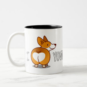 Corgi - I love you Two-Tone Coffee Mug