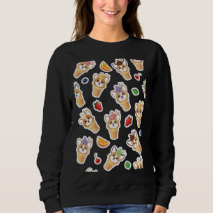 Corgi Ice Cream Cone Pattern Sweatshirt