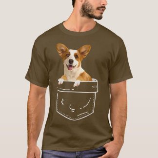Corgi In Pocket  Corgi Dog Lover  T-Shirt