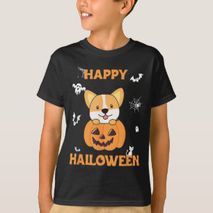 Corgi In Pumpkin Dogs Happy Halloween T-Shirt
