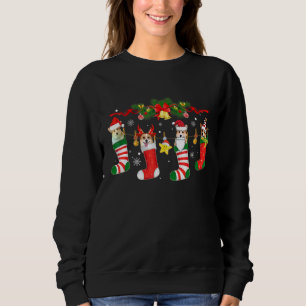 Corgi In Socks Reindeer Christmas Snow Dog Xmas Sweatshirt