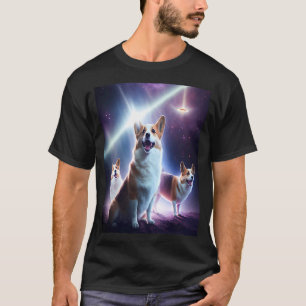 Corgi In Space With Doughnuts Cute Corgi Boys Girl T-Shirt