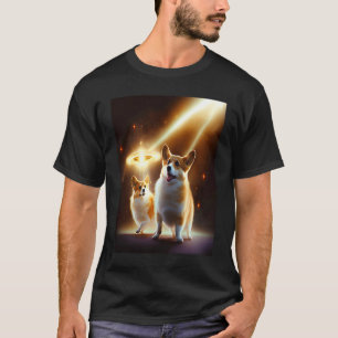 Corgi In Space With Doughnuts Cute Corgi Boys Girl T-Shirt