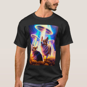 Corgi In Space With Doughnuts Cute Corgi Boys Girl T-Shirt