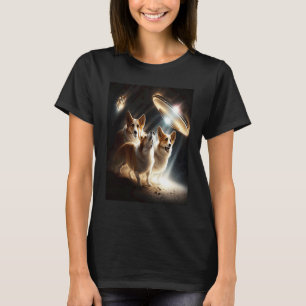 Corgi In Space With Doughnuts Cute Corgi Boys Girl T-Shirt