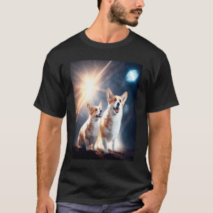 Corgi In Space With Doughnuts Cute Corgi Boys Girl T-Shirt