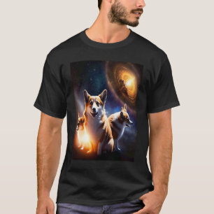 Corgi In Space With Doughnuts Cute Corgi Boys Girl T-Shirt