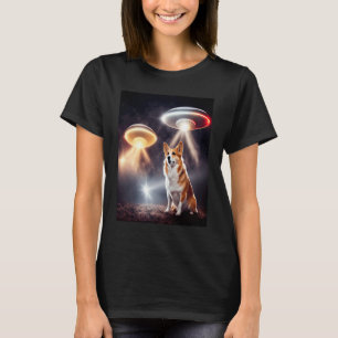 Corgi In Space With Doughnuts Cute Corgi Boys Girl T-Shirt