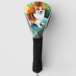 Corgi in the Garden Golf Head Cover