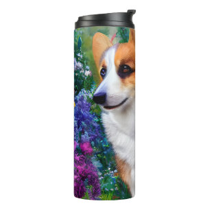 Corgi in the Garden Thermal Tumbler