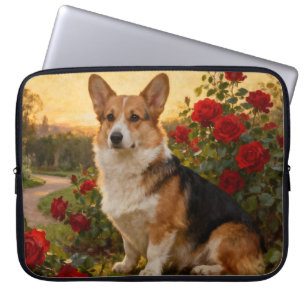 Corgi in the Roses II Laptop Sleeve