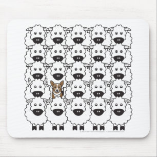 Corgi in the Sheep Mouse Mat