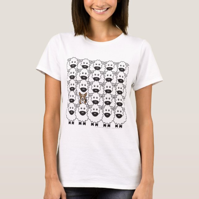 Corgi in the Sheep T-Shirt (Front)