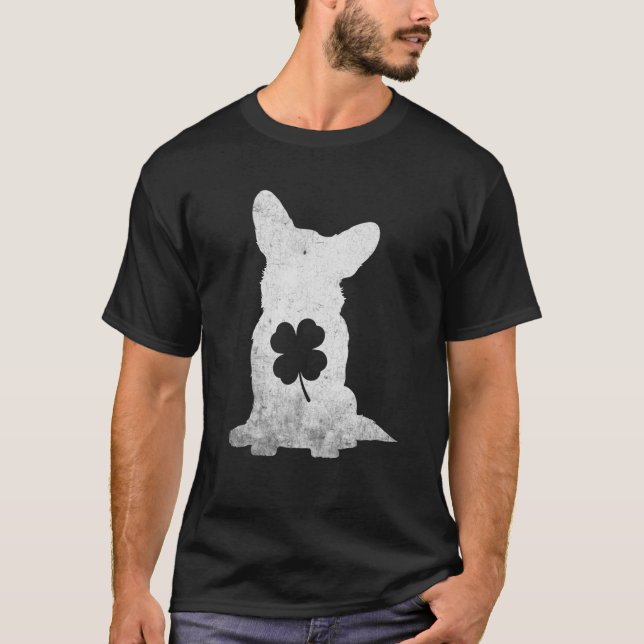 Corgi Irish C    St Patrick's Day Dog   T-Shirt (Front)