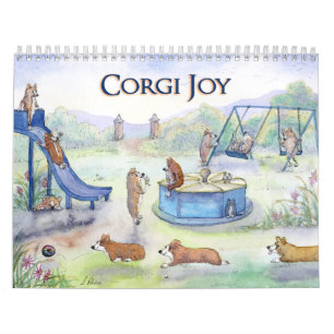 Corgi Joy calendar - corgi dogs enjoying life