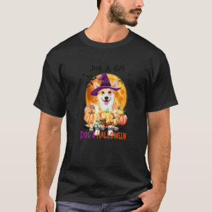 Corgi Just A Girl Who Loves Dogs And Halloween T-Shirt