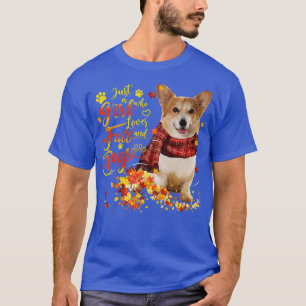 Corgi Just A Girl Who Loves Fall And Dogs  T-Shirt