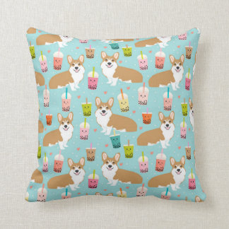 Corgi Kawaii Boba Tea - bubble teas Cushion