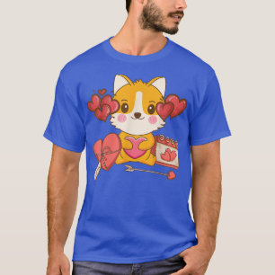Corgi Kawaii Valentines Day Cute Doggie Puppy VDay T-Shirt