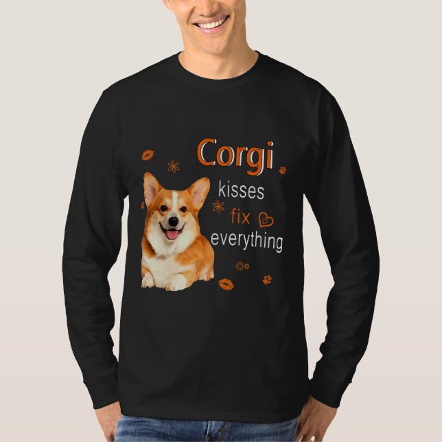 Corgi Kisses Fix Everything   1249 T-Shirt (Front)