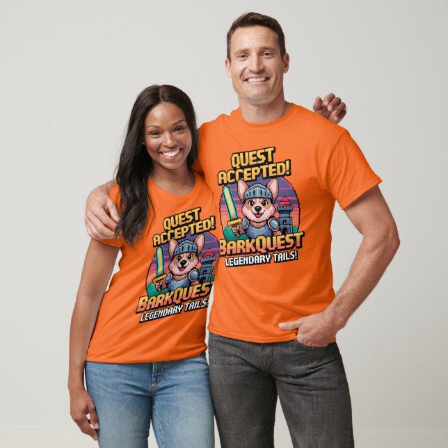 Corgi Knight - BarkQuest RPG Adventure Pixel Art T-Shirt (Unisex)