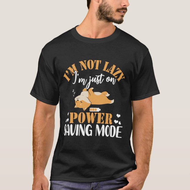Corgi Lazy Sleeping Dog  Funny T-Shirt (Front)