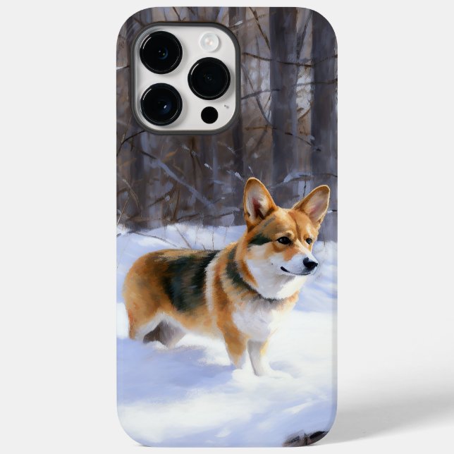 Corgi Let It Snow Christmas Case-Mate iPhone Case (Back)