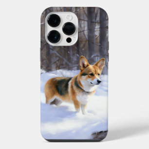 Corgi Let It Snow Christmas iPhone 14 Pro Max Case