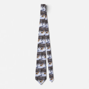 Corgi Let It Snow Christmas Tie