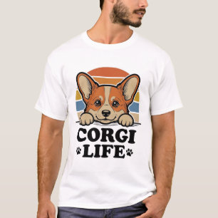 Corgi Life Shirt Vintage Engraving Dog Lover Art_1