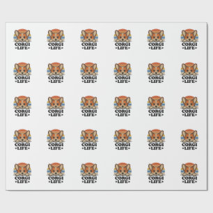 Corgi Life Shirt Vintage Engraving Dog Lover Art_1 Wrapping Paper