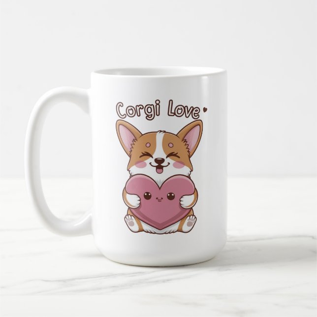 Corgi Love Coffee Mug (Left)