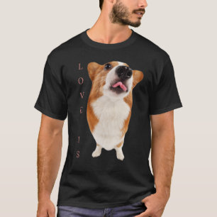 Corgi Love Is Dog Mum Dad Puppy Pet Women Men Kids T-Shirt