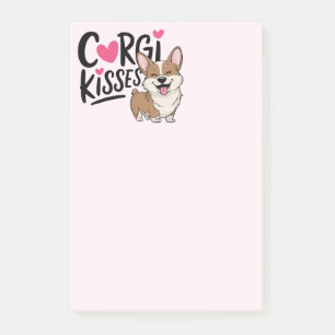 Corgi Love Pink Hearts Puppy Dog Lovers Post-it Notes