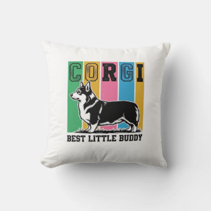 Corgi Love Shirt Vintage Engraving Dog Silhouette_ Cushion