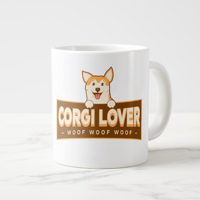 CORGI LOVER LARGE COFFEE MUG (Front Right)