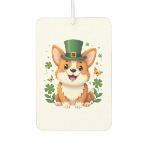 Corgi Lover Shamrock Happy St Patricks Day Car Air Freshener