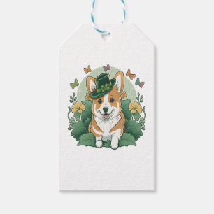 Corgi Lover Shamrock Happy St Patricks Day Gift Tags