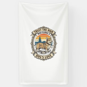 Corgi Lover Shirt Vintage Dog Dad Engraving Design Banner