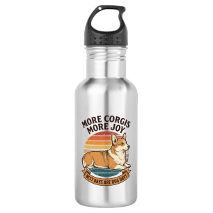 Corgi Lover Shirt Vintage Engraving Dog Quote Desi 532 Ml Water Bottle