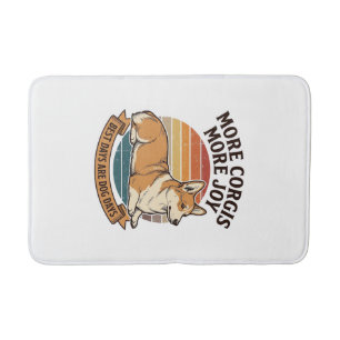 Corgi Lover Shirt Vintage Engraving Dog Quote Desi Bath Mat