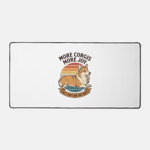 Corgi Lover Shirt Vintage Engraving Dog Quote Desi Desk Mat
