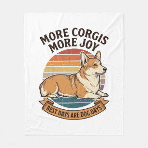 Corgi Lover Shirt Vintage Engraving Dog Quote Desi Fleece Blanket