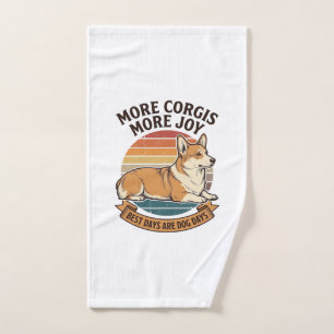Corgi Lover Shirt Vintage Engraving Dog Quote Desi Hand Towel