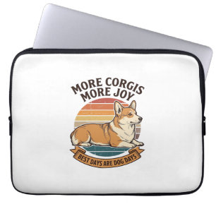 Corgi Lover Shirt Vintage Engraving Dog Quote Desi Laptop Sleeve