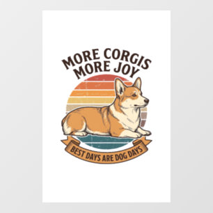 Corgi Lover Shirt Vintage Engraving Dog Quote Desi Window Cling