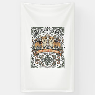 Corgi Lover Shirt Vintage Engraving Funny Dog Desi Banner