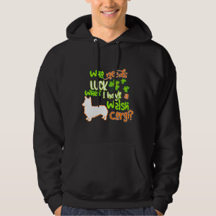 Corgi Lucky Shamrock St Patricks Day Dog Hoodie