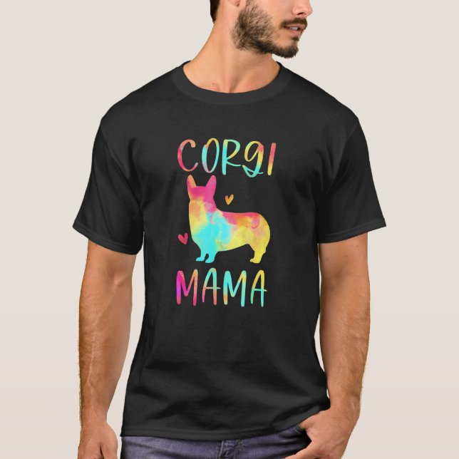 Corgi Mama Colourful Beagle Dog Mum Tees (Front)